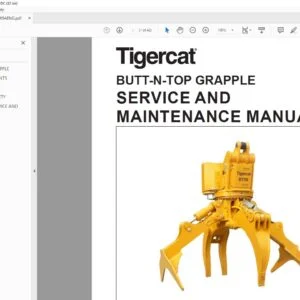 Tigercat BUTT-N-TOP GRAPPLE SERVICE AND MAINTENANCE MANUAL - PDF DOWNLOAD