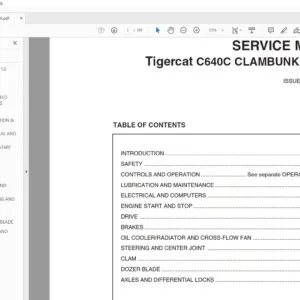 Tigercat C640C CLAMBUNK SKIDDER SERVICE MANUAL - PDF DOWNLOAD