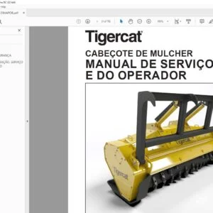 Tigercat CABEÇOTE DE MULCHER MANUAL DE SERVIÇO E DO OPERADOR - PDF DOWNLOAD (Portuguese)