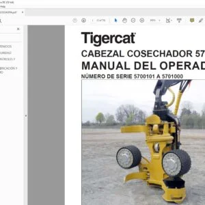 Tigercat CABEZAL COSECHADOR 570 MANUAL DEL OPERADOR - PDF DOWNLOAD (Spanish)
