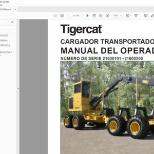 Tigercat CARGADOR TRANSPORTADOR 2160 MANUAL DEL OPERADOR - PDF DOWNLOAD (Spanish)