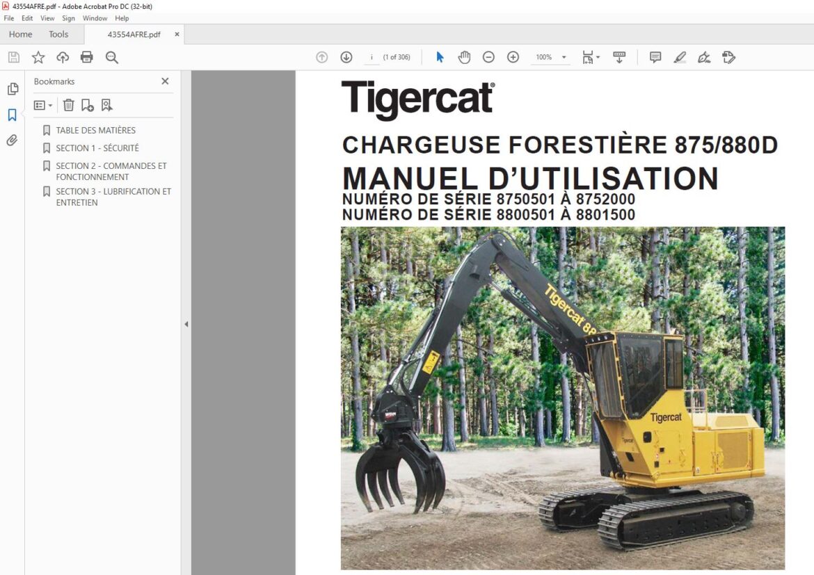Tigercat Chargeuse Foresti Re D Manuel Dutilisation Pdf