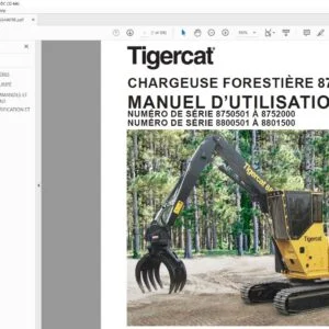 Tigercat CHARGEUSE FORESTIÈRE 875 880D MANUEL D’UTILISATION - PDF DOWNLOAD (French)