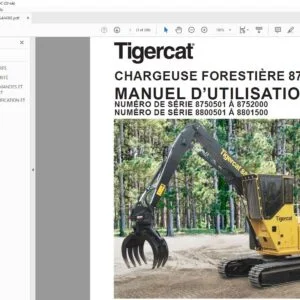 Tigercat CHARGEUSE FORESTIÈRE 875 880D MANUEL D’UTILISATION - PDF DOWNLOAD (French)