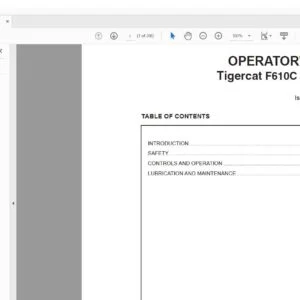 Tigercat F610C FORWARDER OPERATOR'S MANUAL - PDF DOWNLOAD