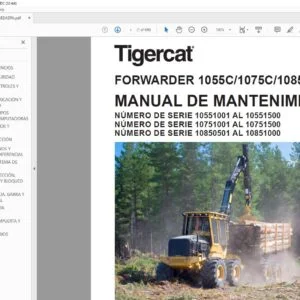 Tigercat FORWARDER 1055C 1075C 1085C MANUAL DE MANTENIMIENTO - PDF DOWNLOAD (Spanish)