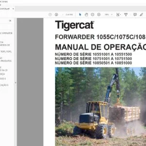 Tigercat FORWARDER 1055C 1075C 1085C MANUAL DEL OPERADOR - PDF DOWNLOAD (Portuguese)