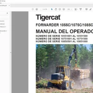 Tigercat FORWARDER  1055C 1075C 1085C MANUAL DEL OPERADOR - PDF DOWNLOAD (Spanish)