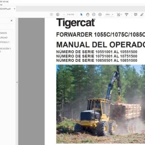Tigercat FORWARDER 1055C 1075C 1085C MANUAL DEL OPERADOR - PDF DOWNLOAD (Spanish)