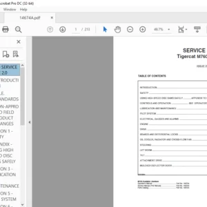 Tigercat M760 MULCHER SERVICE MANUAL - PDF DOWNLOAD