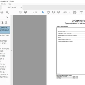Tigercat M822C LM830C MULCHER OPERATOR'S MANUAL - PDF DOWNLOAD