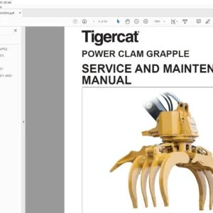 Tigercat POWER CLAM GRAPPLE SERVICE AND MAINTENANCE MANUAL - PDF DOWNLOAD