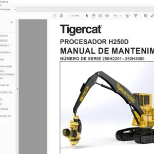 Tigercat PROCESADOR H250D MANUAL DE MANTENIMIENTO - PDF DOWNLOAD (Spanish)