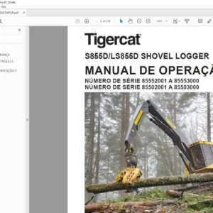 Tigercat S855D LS855D SHOVEL LOGGER MANUAL DE OPERAÇÃO - PDF DOWNLOAD (Portuguese)