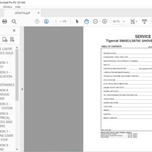 Tigercat S860C LS870C SHOVEL LOGGER SERVICE MANUAL - PDF DOWNLOAD