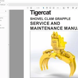 Tigercat SHOVEL CLAM GRAPPLE SERVICE AND MAINTENANCE MANUAL - PDF DOWNLOAD