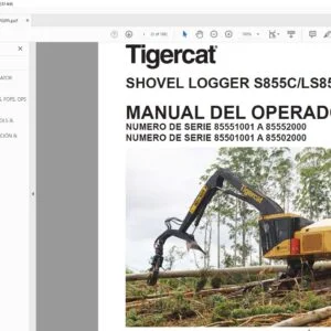 Tigercat SHOVEL LOGGER S855C LS855C MANUAL DEL OPERADOR - PDF DOWNLOAD (Spanish)