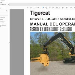 Tigercat SHOVEL LOGGER S855E LS855E MANUAL DEL OPERADOR - PDF DOWNLOAD (Spanish)