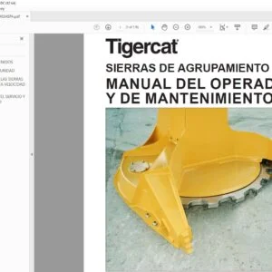Tigercat SIERRAS DE AGRUPAMIENTO Y TALA MANUAL DEL OPERADOR Y DE MANTENIMIENTO - PDF DOWNLOAD (Spanish)
