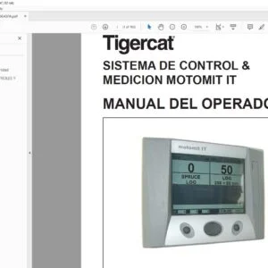 Tigercat SISTEMA DE CONTROL & MEDICION MOTOMIT IT MANUAL DEL OPERADOR - PDF DOWNLOAD (Spanish)