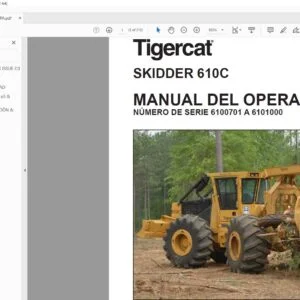 Tigercat SKIDDER 610C MANUAL DEL OPERADOR  - PDF DOWNLOAD (Spanish)