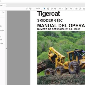 Tigercat SKIDDER 615C MANUAL DEL OPERADOR - PDF DOWNLOAD (Spanish)
