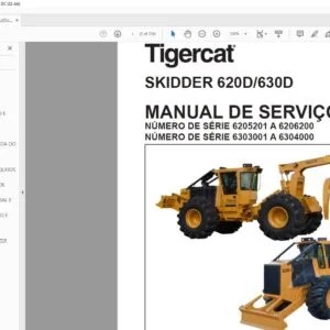 Tigercat SKIDDER 620D 630D MANUAL DE SERVIÇO - PDF DOWNLOAD (Portuguese)