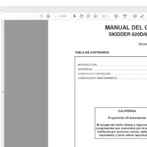 Tigercat SKIDDER 620D 630D MANUAL DEL OPERADOR - PDF DOWNLOAD (Spanish)