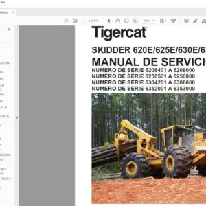 Tigercat SKIDDER 620E 625E 630E 635E MANUAL DE SERVICIO - PDF DOWNLOAD (Spanish)