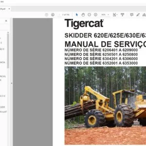 Tigercat SKIDDER 620E 625E 630E 635E MANUAL DE SERVIÇO - PDF DOWNLOAD (Portuguese)