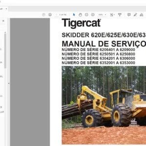 Tigercat SKIDDER 620E 625E 630E 635E MANUAL DE SERVIÇO - PDF DOWNLOAD (Portuguese)