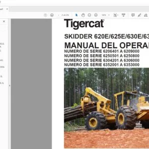 Tigercat SKIDDER 620E 625E 630E 635E MANUAL DEL OPERADOR - PDF DOWNLOAD (Spanish)