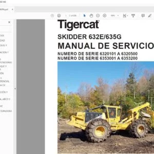 Tigercat SKIDDER 632E 635G MANUAL DE SERVICIO - PDF DOWNLOAD (Spanish)