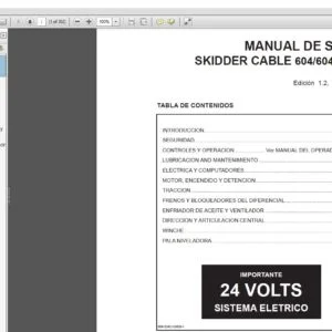 Tigercat SKIDDER CABLE 604 604C MANUAL DE SERVICIO - PDF DOWNLOAD (Spanish)