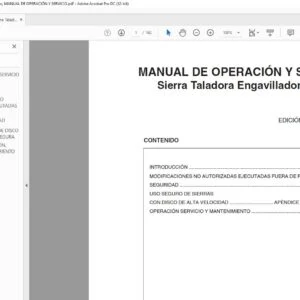 Tigercat Sierra Taladora Engavilladora a Disco, MANUAL DE OPERACIÓN Y SERVICIO - PDF DOWNLOAD (Spanish)