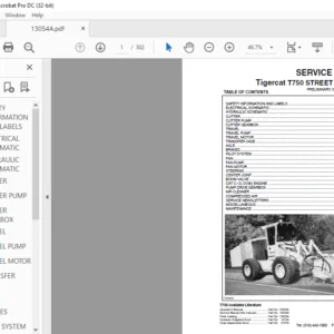 Tigercat T750 STREET TRENCHER SERVICE MANUAL - PDF DOWNLOAD