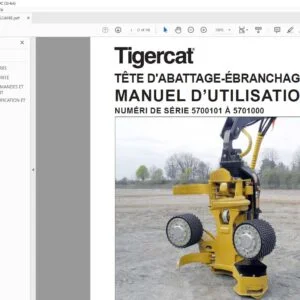 Tigercat TÊTE D'ABATTAGE-ÉBRANCHAGE TH570 MANUEL D’UTILISATION - PDF DOWNLOAD (French)