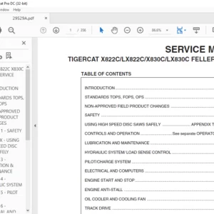Tigercat X822C LX822C X830C LX830C FELLER BUNCHER SERVICE MANUAL - PDF DOWNLOAD