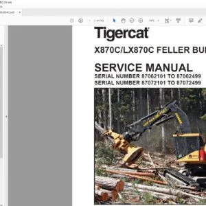 Tigercat X870C LX870C FELLER BUNCHER SERVICE MANUAL - PDF DOWNLOAD