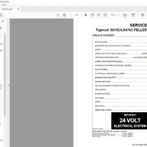 Tigercat X870C LX870C FELLER BUNCHER SERVICE MANUAL - PDF DOWNLOAD