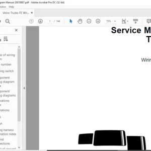 Volvo Trucks FE Wiring Diagram Manual 20018887 - PDF DOWNLOAD