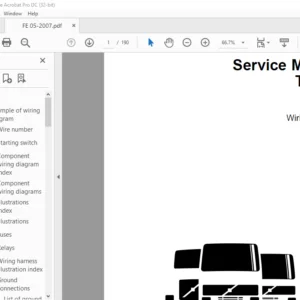 Volvo Trucks FE Wiring Diagram Manual 20177906 - PDF DOWNLOAD