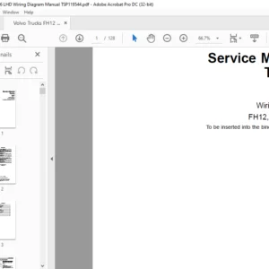 Volvo Trucks FH12 FH16 LHD Wiring Diagram Manual TSP119544 - PDF DOWNLOAD