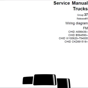 Volvo Trucks FM CHID A698436– CHID B564590– CHID W100620–754005 CHID CKD891518– Wiring Diagram Manual - PDF DOWNLOAD