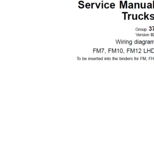 Volvo Trucks FM7 FM10 FM12 LHD Wiring Diagram Manual - PDF DOWNLOAD