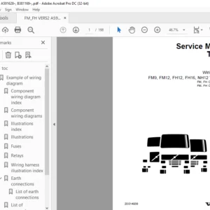 Volvo Trucks FM9 FM12 FH12 FH16 NH12 VERSION2 Wiring Diagram Manual - PDF DOWNLOAD