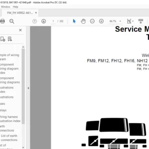 Volvo Trucks FM9 FM12 FH12 FH16 NH12 VERSION2 Wiring Diagram Manual 20037631 - PDF DOWNLOAD