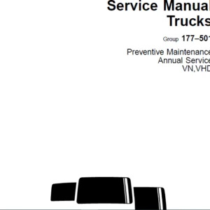 Volvo Trucks VN VHD Preventive Maintenance Annual Service Manual - PDF DOWNLOAD