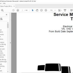 Volvo Trucks VN VHD VERSION2 Electrical Schematic Manual - PDF DOWNLOAD