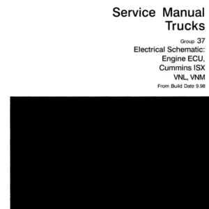Volvo Trucks VNL VNM Engine ECU Cummins ISX Electrical Schematic Manual - PDF DOWNLOAD
